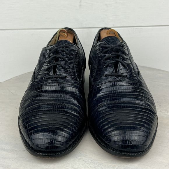 Vntg Lizard Blue Dress Shoes Men Sz 10.5 Made in Spain For Boyds of Philadelphia main image 11